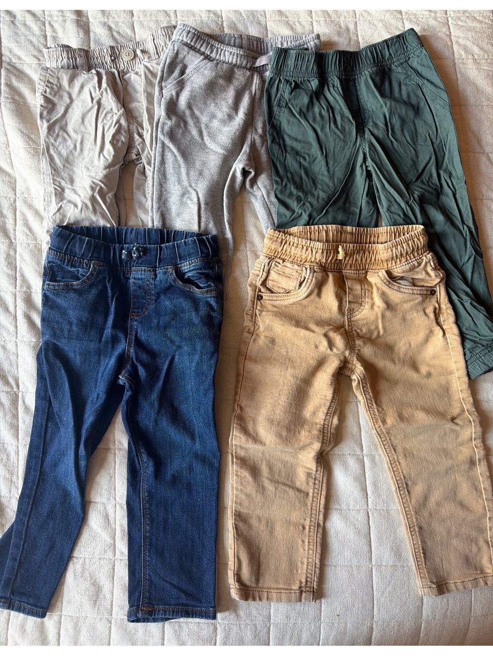 Cat & Jack Toddler Pants Bundle - 5 Pairs, Size 3T